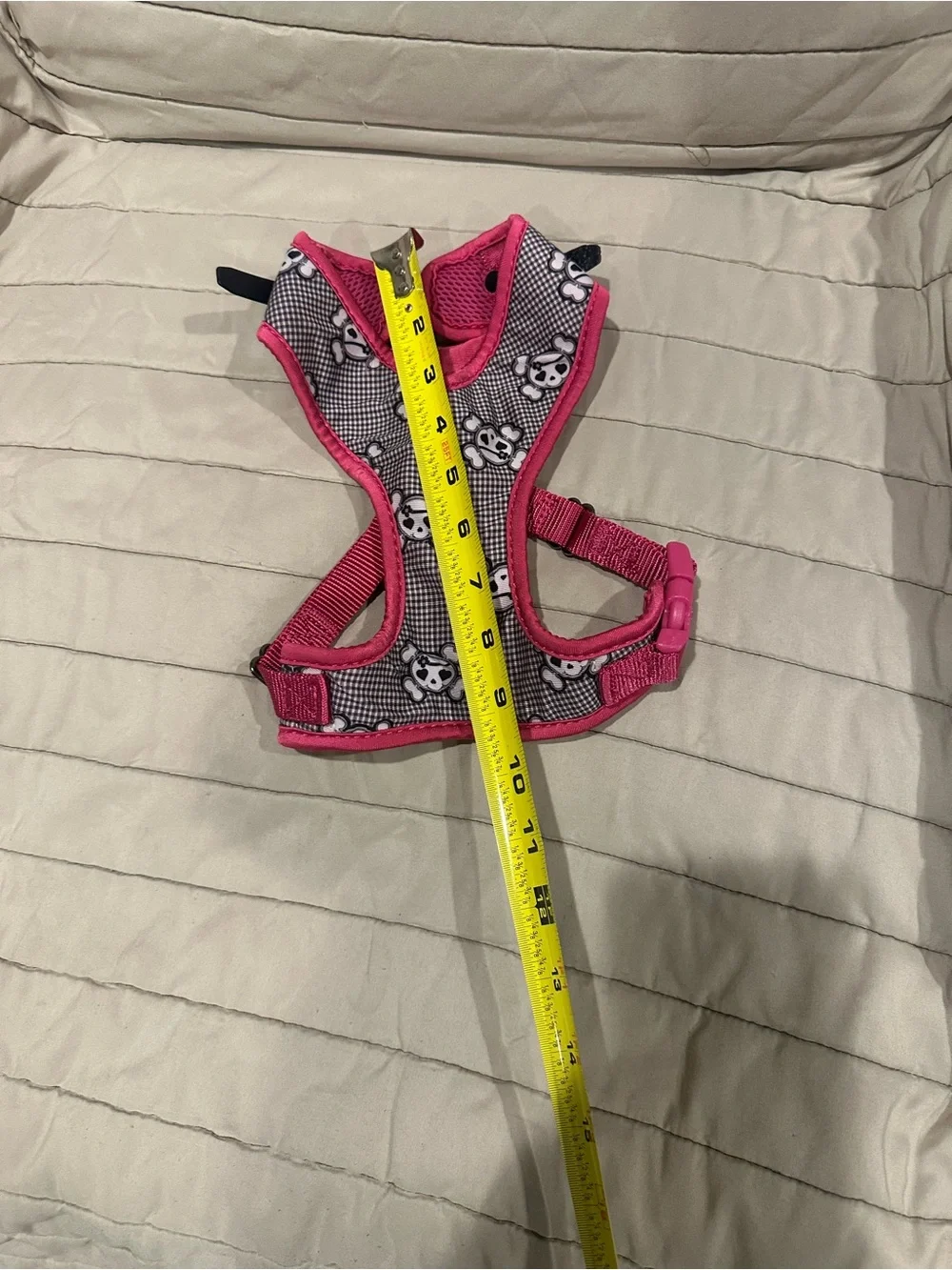 Pink Skull Print Dog Harness